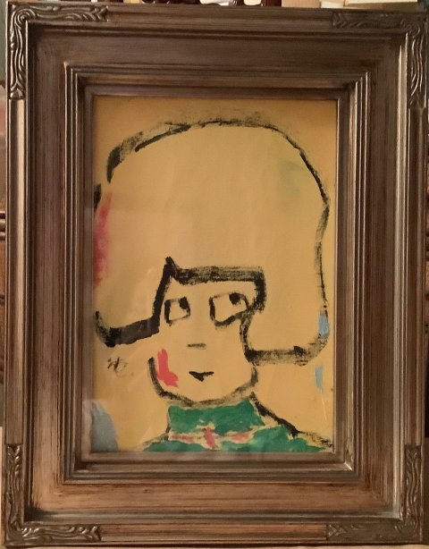 薔薇油彩画SM額装増田要人